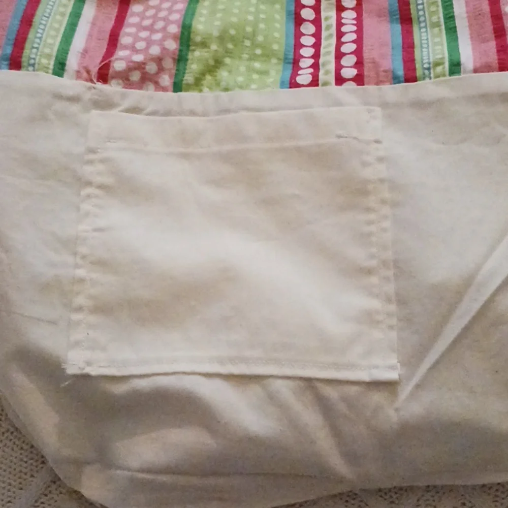 Pink and green preppy purse
